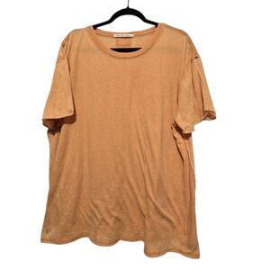 Free People We The Free Clarity Ringer Tee Womens M Mustard Lightweight Comfy
